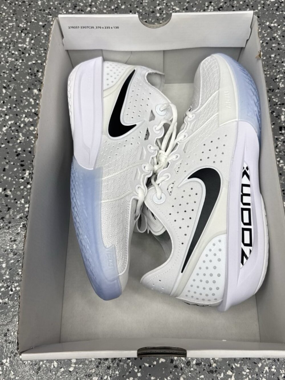 Men's Size 12 Nike Air Zoom GT Cut 3 TB Promo White Black Shoe IH5097-100 Rare